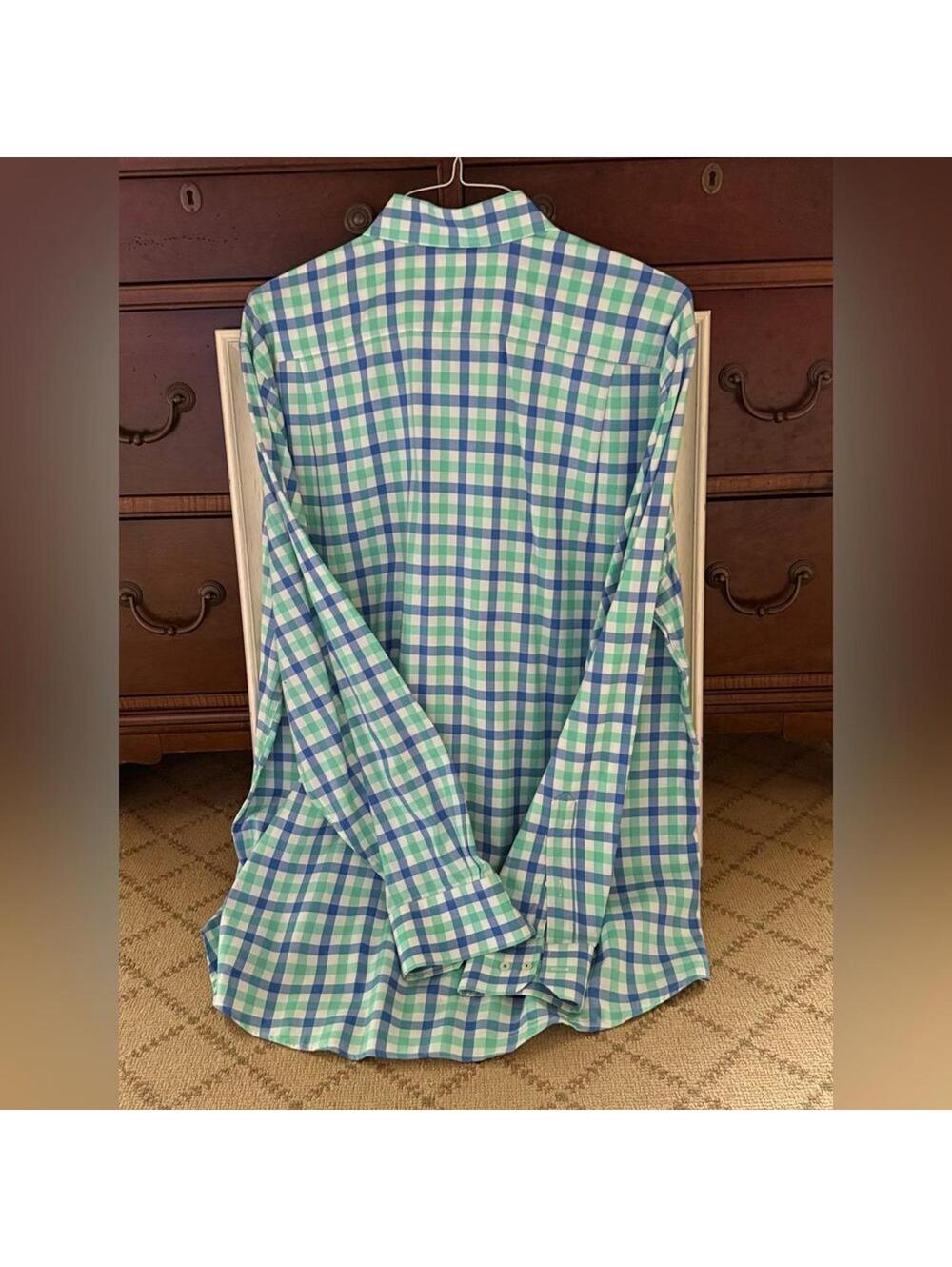 Southern Tide bright gingham checked long sleeve button down shirt L - Picture 2 of 10